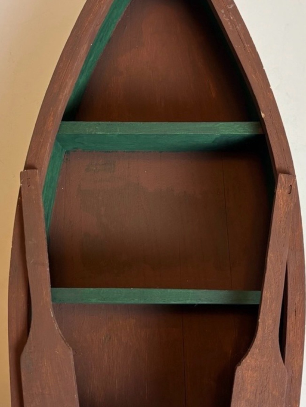Vintage Wooden Fishing/Row Boat-Handing Decorative Shelf/15β tall - Picture 13 of 14